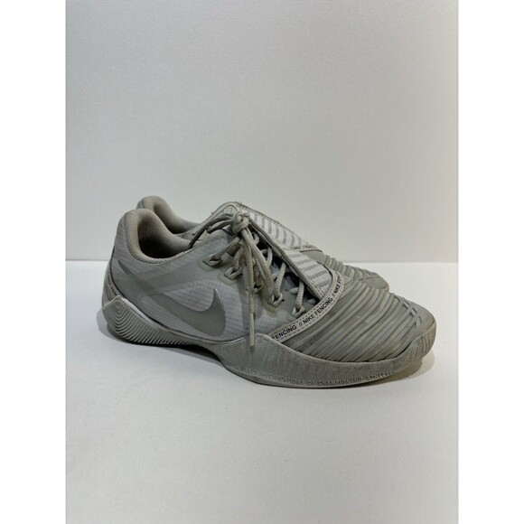 Nike Ballestra 2 Fencing Shoes size M4 white, metallic grey - Picture 1 of 5
